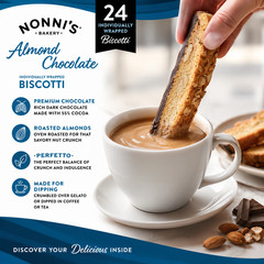 Nonni’s Almond Chocolate Biscotti, 24 ct. – Pack of 2 – New
