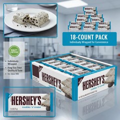 Hershey’s Cookies ‘n’ Creme King Size Candy Bars 18 Count Bulk BB 7/26