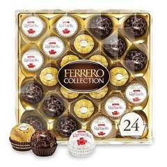 Ferrero Collection, 24 Count, Premium Gourmet Assorted Hazelnut Milk Chocolate,