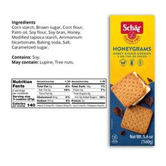 (3 pack) Schar Gluten Free Honeygrams, Honey Cookies, 5.6 oz, 3 Count
