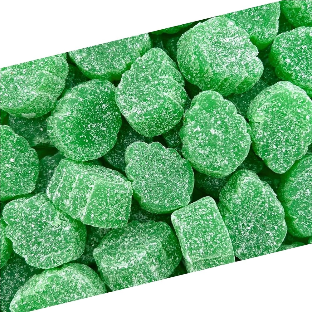2 Pound Bag of Chewy Spearmint Leaves Jelly Candy – Natural & Refreshing