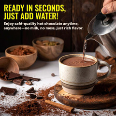 Double Decadent Dark Hot Chocolate Mix – Dairy-Free, Vegan, Plant Based, Gluten-