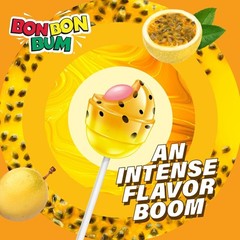 Bon Bon Bum Passion Fruit Lollipops 48 Count Individually Wrapped Candy Snacks