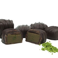Philadelphia Candies Japanese Matcha Green Tea Meltaway Truffles, Dark Chocolate