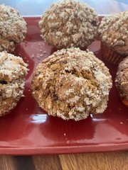 Crumb Topped Butter Pecan Muffins