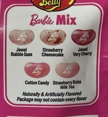 Jelly Belly Jelly beans BARBIE 1 oz ea 5 Assorted Flavors In Each Bag (20 Bags)