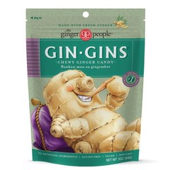 GIN GINS Original Ginger Chews Natural Candy Soft Chews 3 oz