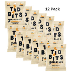 Tidbits Candy Gummies, Orange Cream 4 oz bags (Pack of 12) exp 3/27