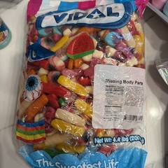 4.4 lbs. Vidal Missing Body Parts Gummy Candy Variety Mix – 432 Pc.