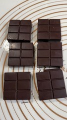 6 Dark Chocolate square Dubai filling Artisanal Pistachios chocolate 390g.