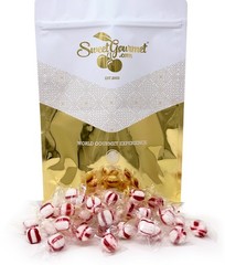 SweetGourmet Triple-Distilled Peppermint Oil, Soft Mint Puffs Candy, Clear Wrapp
