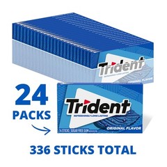 Chicle Sin Azucar Con Sabor Original, 14 Piezas (Paquete De 24) (336 Piezas En