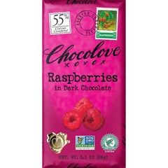Chocolove Premium Dark Chocolate Raspberries Bars 3.1 Oz Pack Of 4