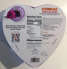 Dunkin Donuts Plush & Milk Chocolate Heart Gift Box – Brownie Batter Chocolates