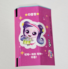LOTTE Catch Teenieping Bubble Gum 1 Box (25 Packs x 5 Pcs) + Rub-on Stickers 125