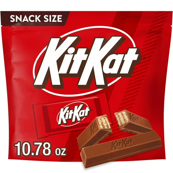 Kit Kat Milk Chocolate Wafer Snack Size Candy, Bag 10.78 oz