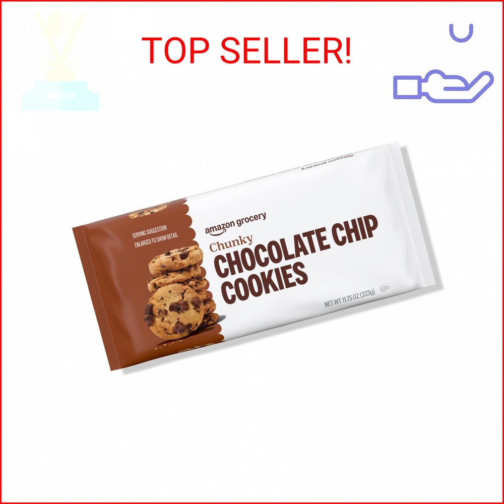 Amazon Grocery, Chunky Chocolate Chip Cookies, 11.75 Oz