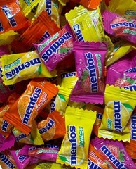 MENTOS FRUIT Chewy Candy, Strawberry, Orange, Lemon – Fun Size Minis (2 Pounds)