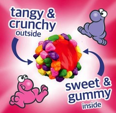 NERDS Rainbow Gummy Clusters Candy, Crunchy and Chewy, 18.5 oz Bag