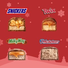 SNICKERS, TWIX, MILKY WAY & 3 MUSKETEERS Minis Milk Chocolate – 70 Ct Bulk Bag