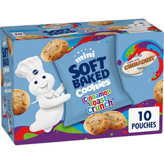 Pillsbury Mini Soft Baked Cookies, Chocolate Chip, Snack Bags, 10 Ct