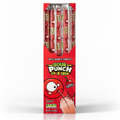 Sour Punch Sip-N-Chew Candy Straws, Cherry Flavor, 30 Count
