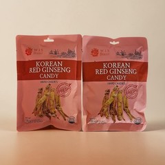 Korean Red Ginseng Hard Candies, 3.5 oz, All Natural – Packs of Two (2)