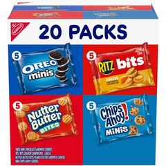 Nabisco Mix Variety Pack, OREO, CHIPS AHOY, Nutter Butter, RITZ, 20 Snack Packs
