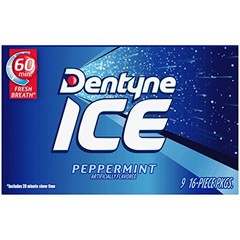 Dentyne Ice, Peppermint Flavor, Easter Basket 16 Count (Pack of 9), White