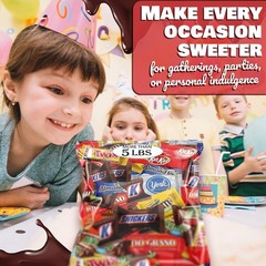 Bulk Chocolate Candy Variety Pack 5lb+ Assorted Bars Gift Party Mix