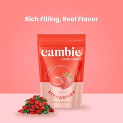 Strawberry Hard Candy Bulk Individually Wrapped 2 lbs Party Favors Filler