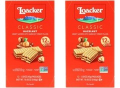 2 PACK – Loacker Classic Crispy Wafers, Hazelnut, 1.59 Oz, 12 Count