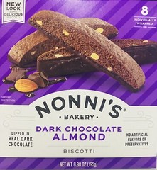 Nonni’s Bakery DARK CHOCOLATE ALMOND Biscotti Nonnis 6.88 oz Box