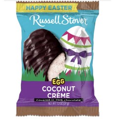 Russell Stover Easter Coconut Crème Dark Chocolate Easter Egg, 1.3 Oz. See Below