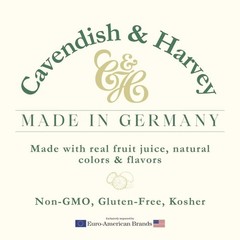Cavendish & Harvey | Raspberry & Peach Filled Hard 6 Ounce (Pack of 1), Gold