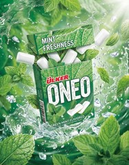 Sugar Free Spearmint Gum, Xylitol Liquid Center, Mint Gum Bulk Pack (20 Boxes)