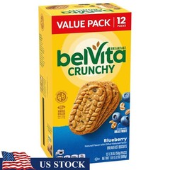 Blueberry Breakfast Biscuit Value Pack 12 Packs Crunchy Whole Grain Snack New