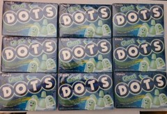 Lot of 9 Tootsie Ghost DOTS Halloween Candy Mystery Strawberry Lemon Lime & More