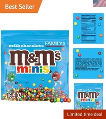 Resealable 16.9 Oz MINIS Milk Chocolate Candy – Perfect for Snacking & Sharing