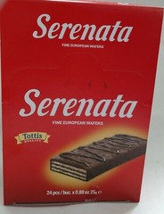 24- 1 Box Serenata Tottis Wafer Cookies Galleta Chocolate Bar Italy Snack Candy