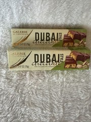 (2) Galerie Dubai Style Chocolate Bar with Kadayif & Pistachio 2.47 oz