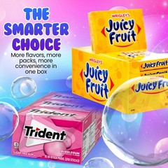 Fruit Flavored Chewing Gum Variety Pack – 15 Assorted Packs, 177 Pieces Total