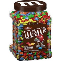 M&M’S Milk Candies Jar, Chocolate, 62 oz