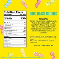 Sour Blast Buddies Low Sugar Candy Pack of 12 1.8 Ounce