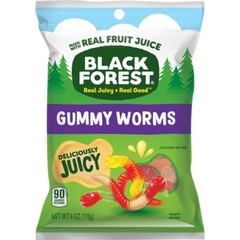 2x Black Forest Gummy Worms Candy Snack Peg Bag Fruit Chewy Sweet Bag New Lot 6o