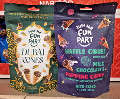 Just the Fun Part Dubai Cones & Waffle Cones Bite Sized 4.23oz 120g (2 Bags)