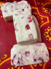 Strawberry Fudge *nut free* 1/2 pound REAL FRUIT