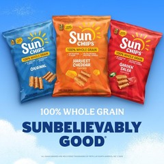 SunChips 100% Whole Grain Chips, Variety Pack, 1 oz 40 Count (Pack of 1)
