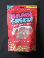 (1) Bag Brain Freeze Freeze Dried Candy Rainbow Crunch Fruit Flavor 5.6 Oz Each