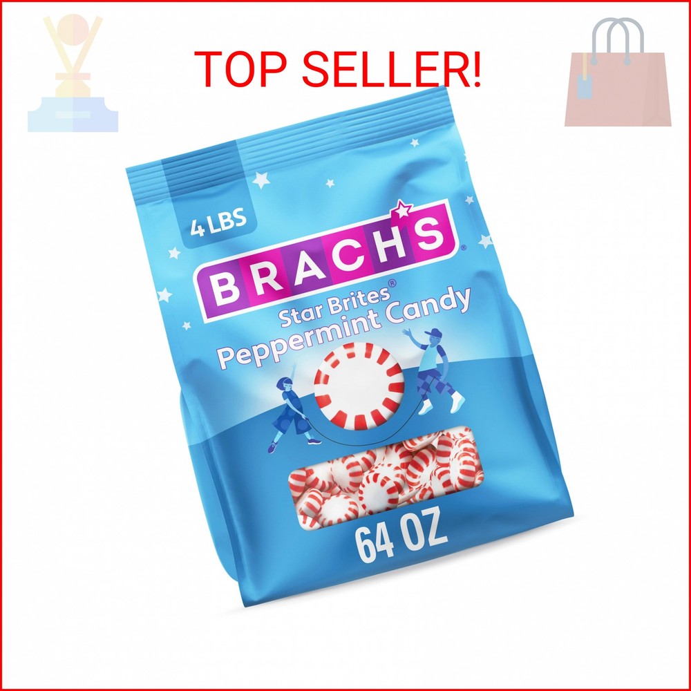 Brach’s Star Brites, Peppermint, Individually Wrapped, Made With Real Peppermint